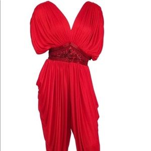 Vintage Tadashi 1980 Sohji Red Jumper Beaded Belt